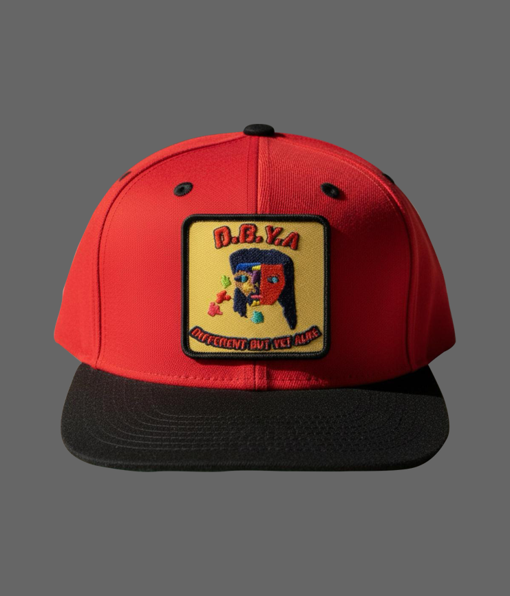 DBYA Red & Black “Different But Yet Alike” Embroidered Cap